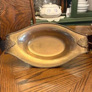 MOTTAHEDEH Brass Scroll Handle Console Centerpiece BOWL Historic Collection